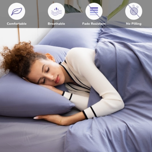 BedStory Queen Duvet Cover Set 3pc 100% Cotton NWT - Picture 3 of 7